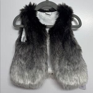 Robeez Black and Gray Faux Fur Vest for Kids